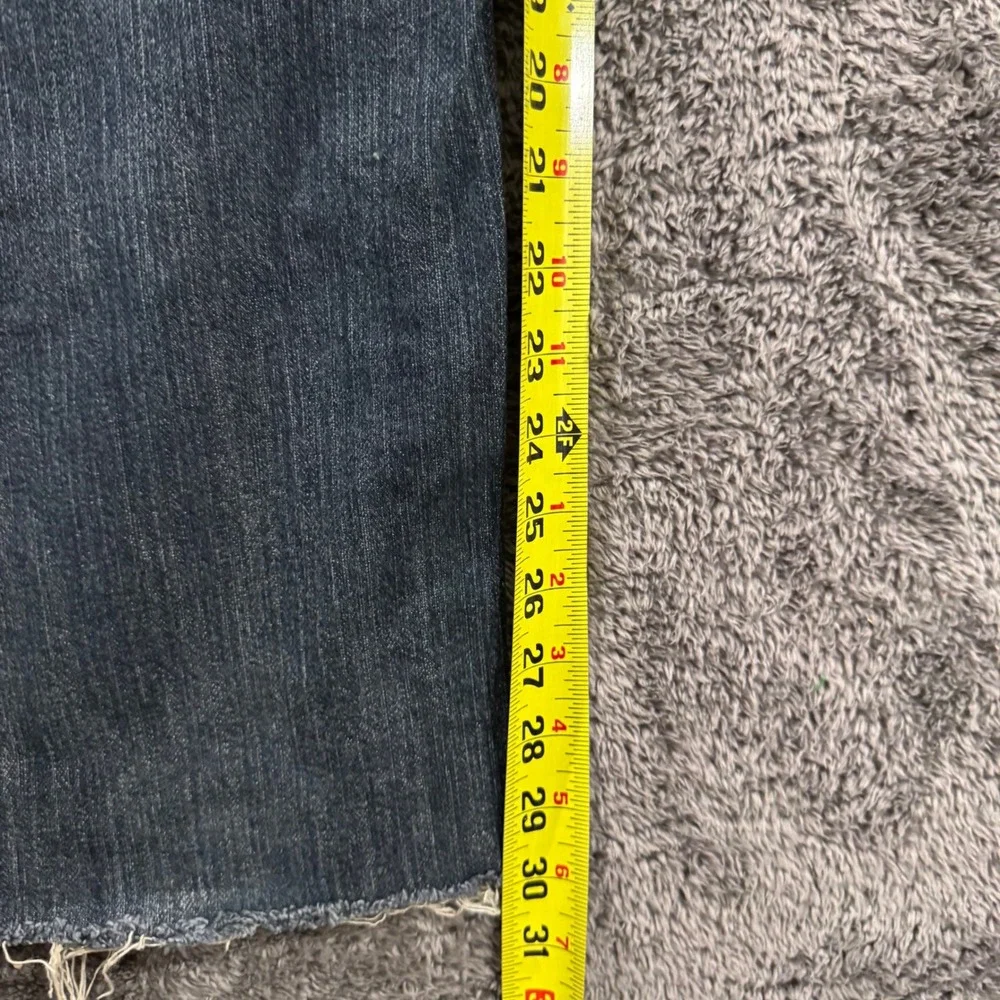 Lee Modern Series Mens Straight Fit Jeans Dark Wash Raw Hem 38x30 L342